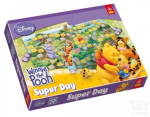 Trefl - Oktató játékok, társasjátékok - 00550 - Super Day - A nagy nap - Micimackó társasjáték