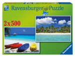 Ravensburger -  - 80828 - Puzzle 2*500# Strand